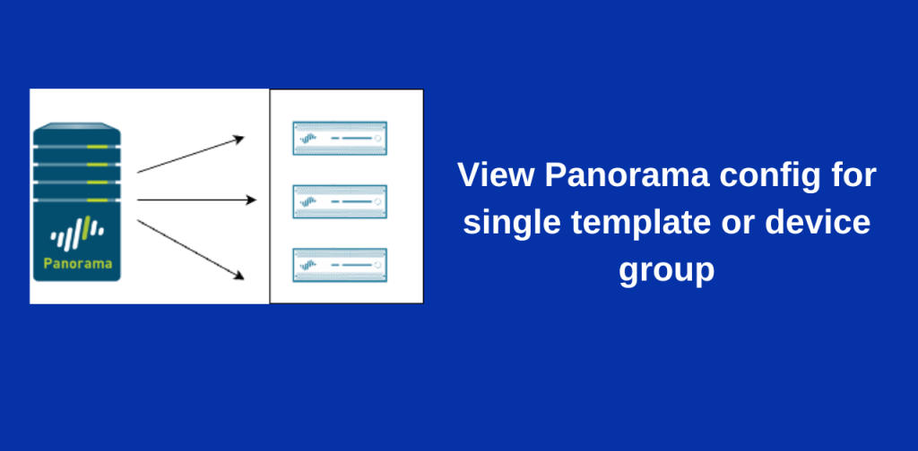 View Panorama config for specific template or device group